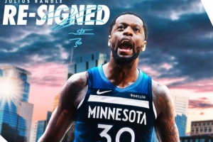 3年1亿美元+末年球员选项！森林狼官宣续约兰德尔